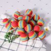 Outdoor Sport Golf Balls color Rainbow Stripe Balls FOAM Sponge plastic Golf Balls for Swing Practice Training Balls 20Pcs/bag