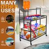 Sports equipment storage box, garage ball storage, baseball bat holder can accommodate 24 bats, black