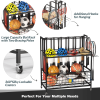 Sports Equipment Organizer, Basketball Storage Rack, Sports Organizer Cart with Basket and Hooks