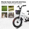 Kids Bike 16 inch for Boys & Girls with Training Wheels, Freestyle Kids' Bicycle with Bell,Basket and fender.