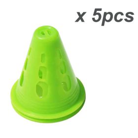 Skating Agility Cones; Indoor Outdoor Sports Flexible Cone Sets For Training; Party; Activity; Traffic; Drills; Basketball; Soccer (Color: green)