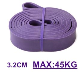 Unisex Fitness Band Pull Up Elastic Rubber Bands Resistance Loop Energy Set Home Gym Workout Expander Strengthen Trainning (Color: Purple)