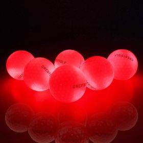 6Pcs Glow In The Dark Light Up Luminous LED Golf Balls For Night Practice Gift for Golfers (Color: 6Pcs Red)