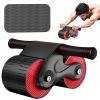 1pc Rebound Abdominal Roller Wheel For Abdominal Exercise Fitness With Knee Mat; Home Fitness Equipment For Abs Workout