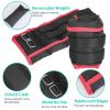 Ankle Weights Set 2.2/4.4LBS Pair Wrist Arm Ankle Weight with Iron Sandbags Fillings