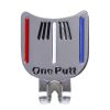 1pc "One Putt" Pattern Golf Hat Clip; Golf Putting Alignment Aiming Ball Marker With Magnetic